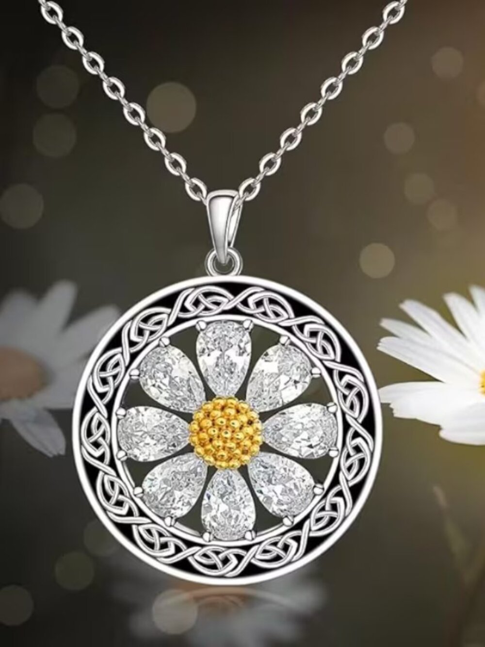 1 pc Sunflower Necklace - New